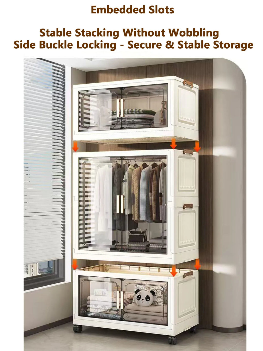 Multi-Functional Folding Storage Cabinet with Doors White/Black/Gray for Home Office Kitchen Bathroom Organizer
