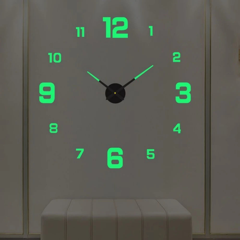 New Modern Design Large Wall Clock 3D DIY Quartz Clocks Fashion Watches Acrylic Mirror Stickers Living Room Home Decor Horloge