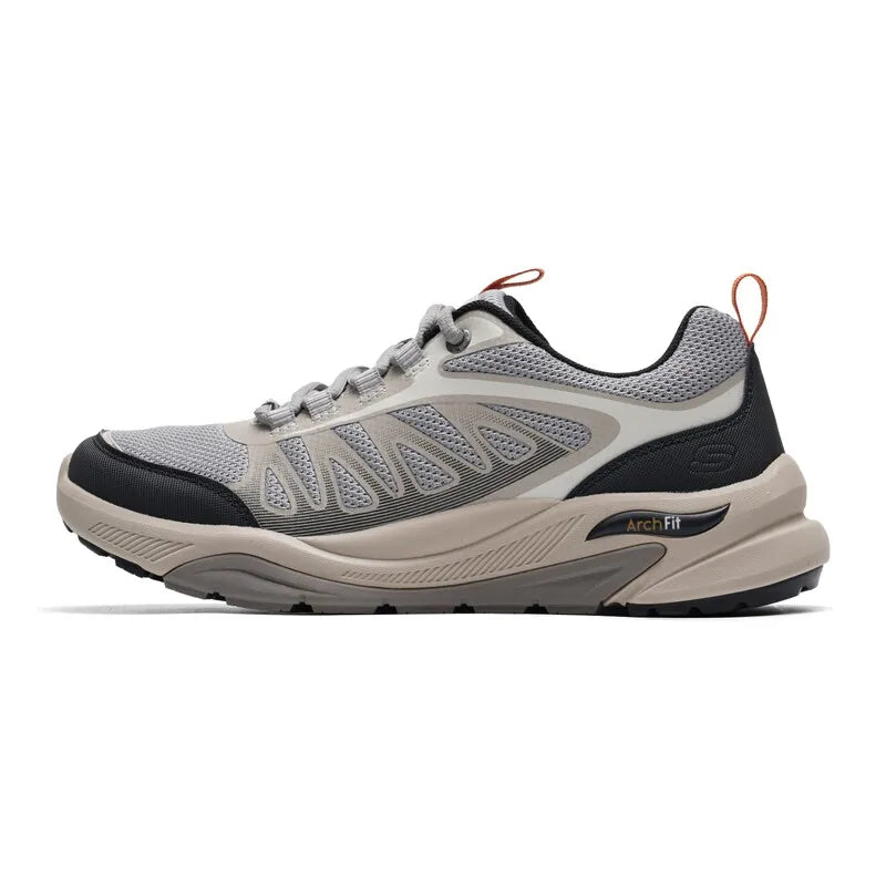 Skechers Men Hiking Shoes, Outdoor Wear-resistant Walking Sneakers 210471-GRY/210471-LGMT