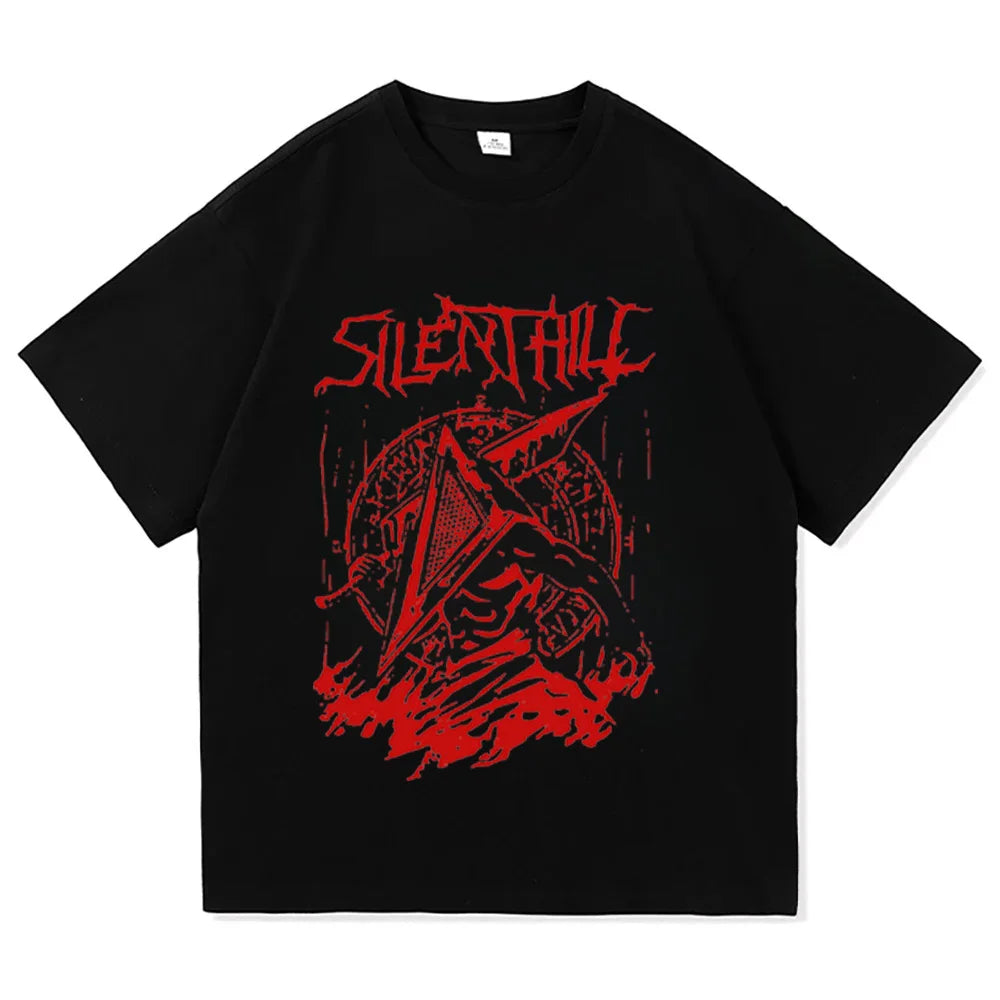 Men's Pyramid Head Silent Hill Round Neck Tees New Arrival T-Shirt T Shirts Cotton Tops Funny Short Sleeve