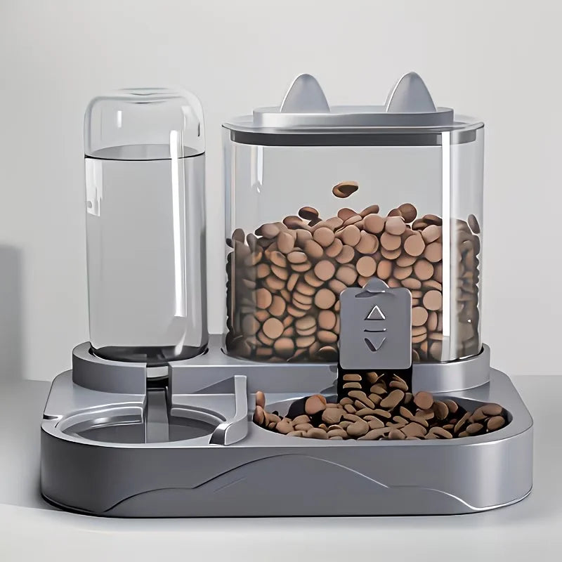 2-in-1 Large Pet Feeder & Water Dispenser – Food & Water Bowl Combo