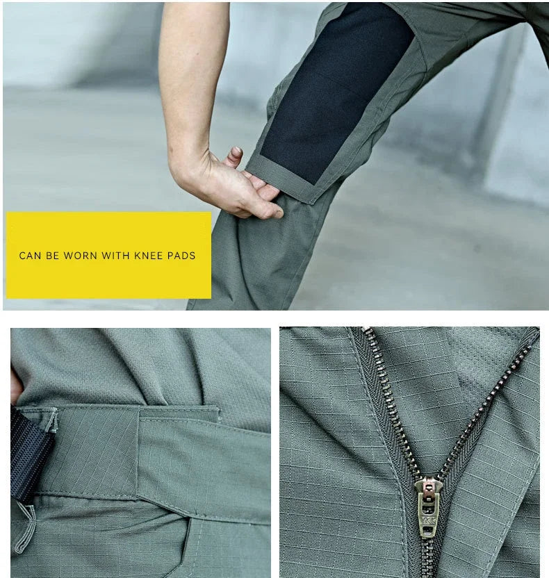 Military Tactical Cargo Pants Men Army Training Trousers Casual Multi Pockets Wear-Resistant Waterproof Pant Male Hiking Pants