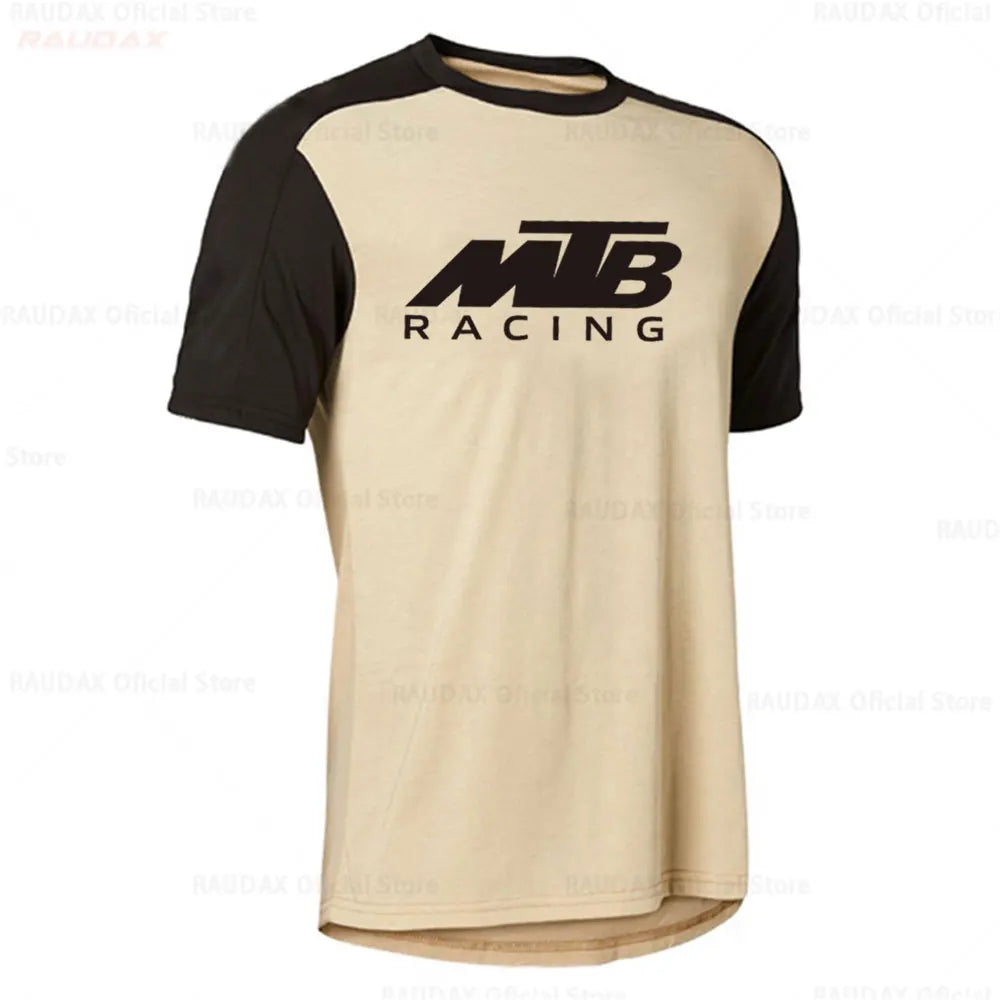 Raudax-Quick Dry Bicycle Jersey For Men, Motocross Downhill Jersey, Mountain Bike, Short Sleeves, Enduro