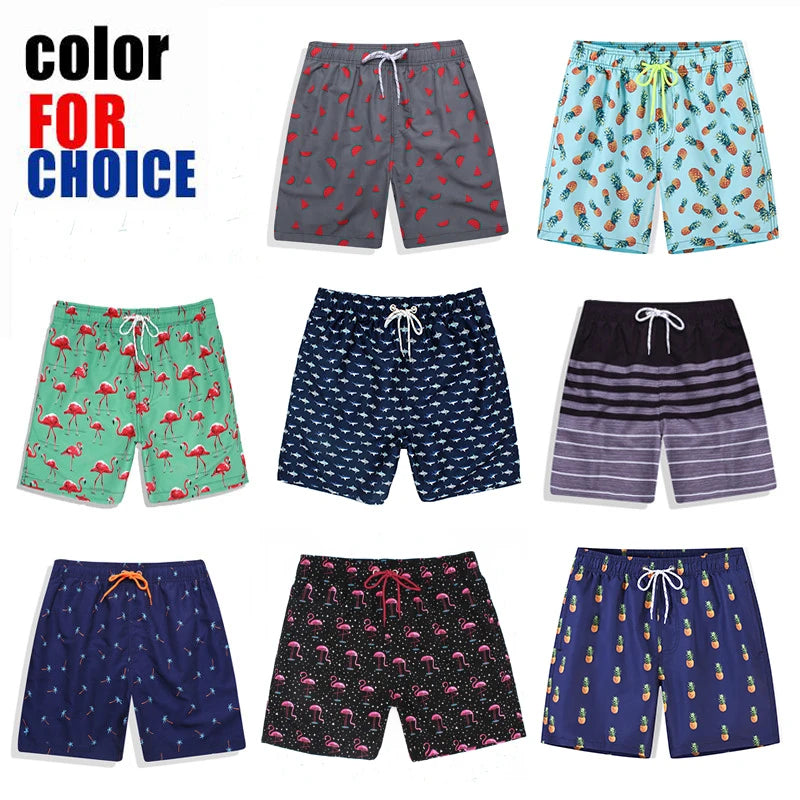 DATIFER Men's Beach Print Shorts – Summer Surfing Swimwear