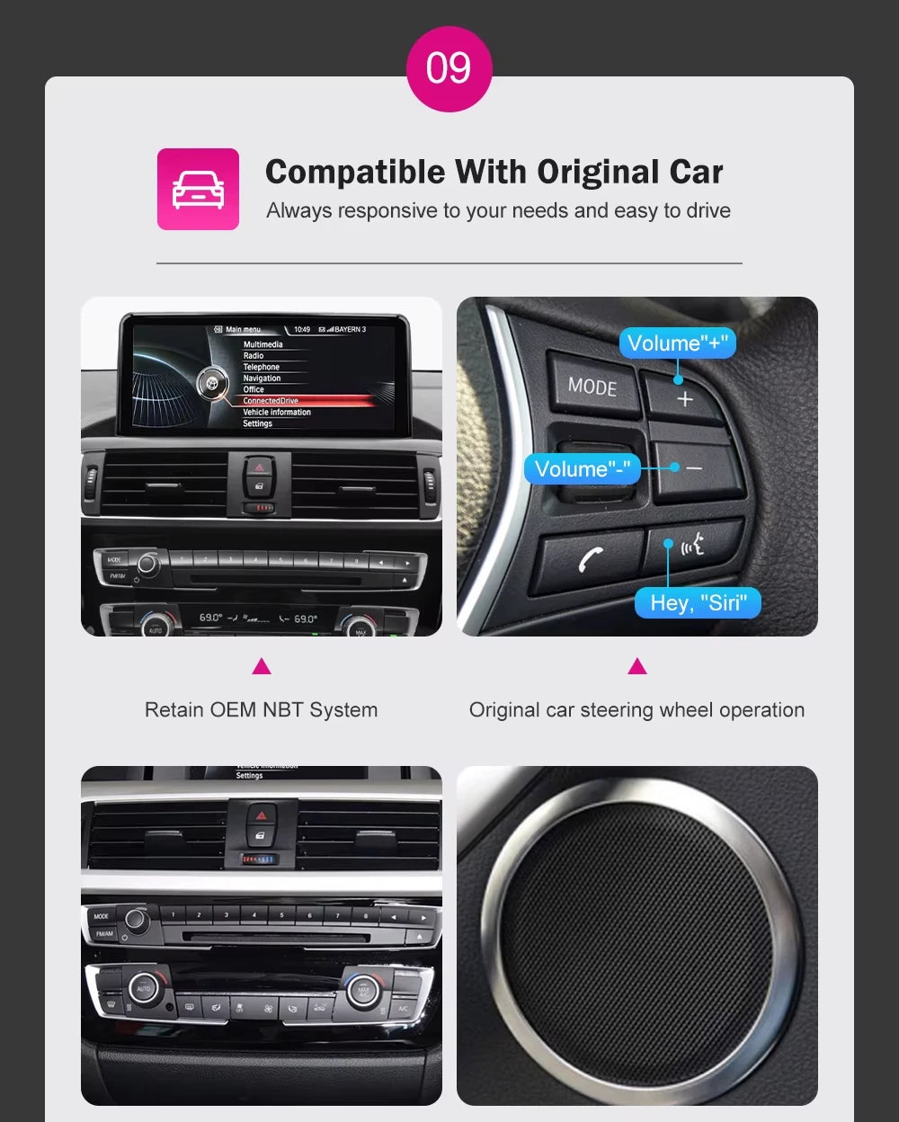 AUTOTOP 10.25â€1920*720 Wireless Carplay Android Auto Car multimedia player for F20 F21 F22 F30 F31 F32 F33 F34 F36 NBT 2013-2017