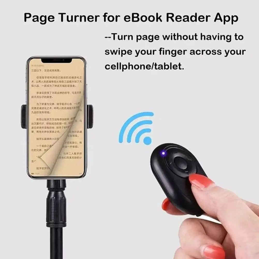 Bluetooth Camera Remote Control for iOS/Android Phones Click Photos & Videos, Mini Wireless Phone Mobile e-Book Page Turner