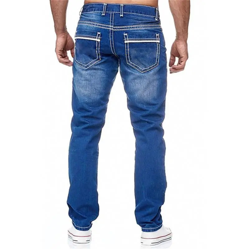 Men's Washed Straight Boyfriend Jeans – Spring & Summer Style