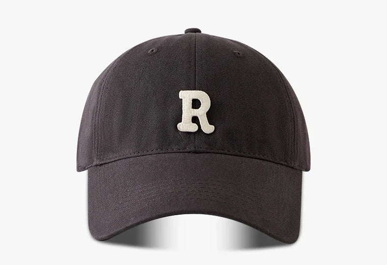 2025 Large Head Circumference Baseball Cap Men's /Women's Dome Hat Soft Top Cap 60/65cm Sun Protection  Letter R Hat Adult Caps