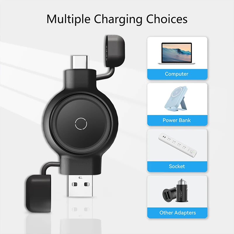 Fast Magnetic Wireless Charger For Apple Watch 8 7 6 5 4 3 SE Ultra 2 IWatch Dock Adapter Chargers Portable USB Charging Station