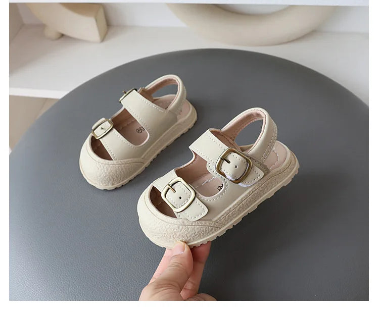 Korean Style Sport Sandal for Children Summer Toddler Shoes Soft-soled Non-slip Student Beach Sandals for Kids Boys Girls H05303
