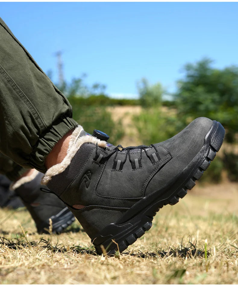 comfortable safety shoes for men high waterproof work shoes non-slip safety boots rubber outsole working sneakers with metal toe