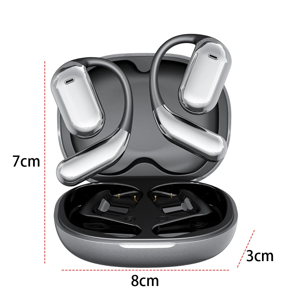 AI Translation Earphones Bluetooth-Compatible 5.4 Real Time Translator Earbuds Waterproof Touch Screen Open Ear Headphones