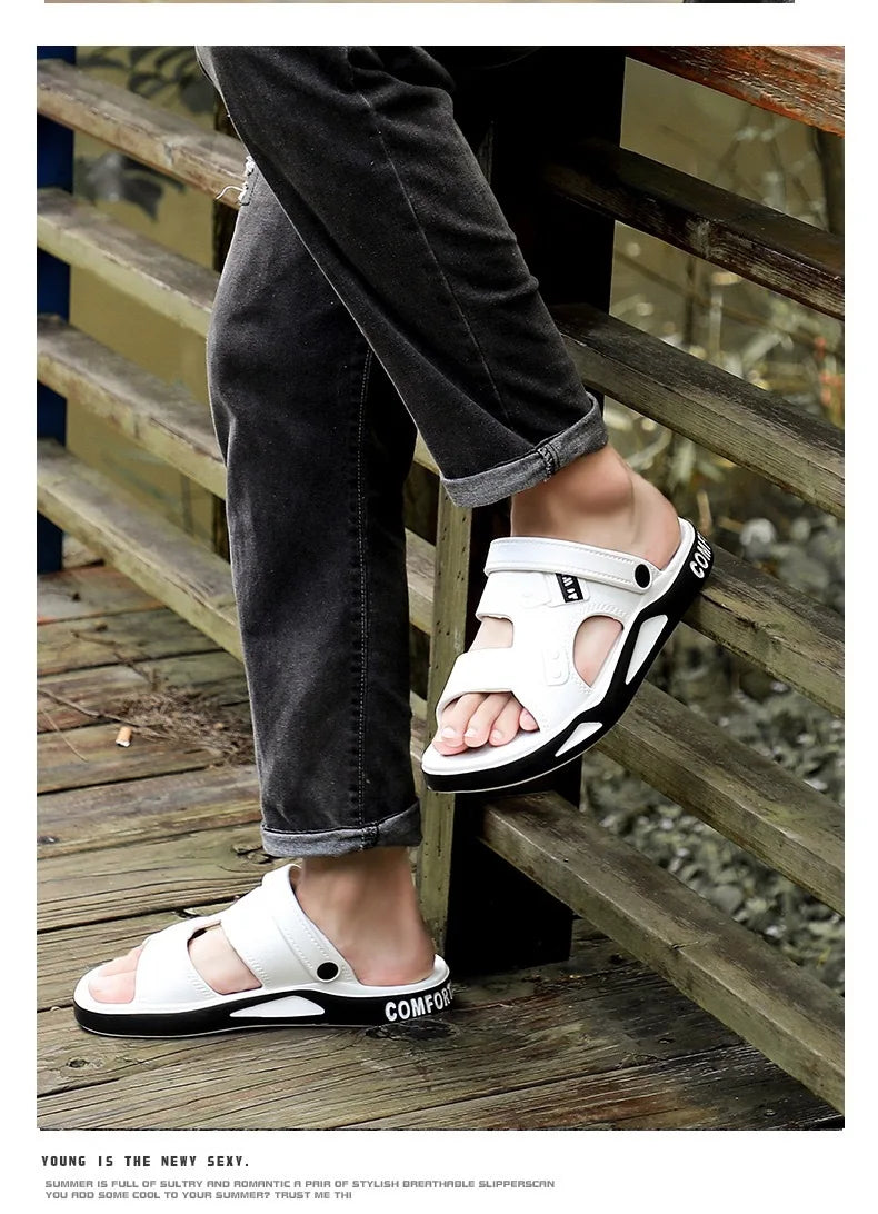 Kidmi Mens Shoes Breathable EVA Beach Sandals Fashion Summer Outdoor Sandals For Youth Dual-purpose Casual Comfortable Slippers