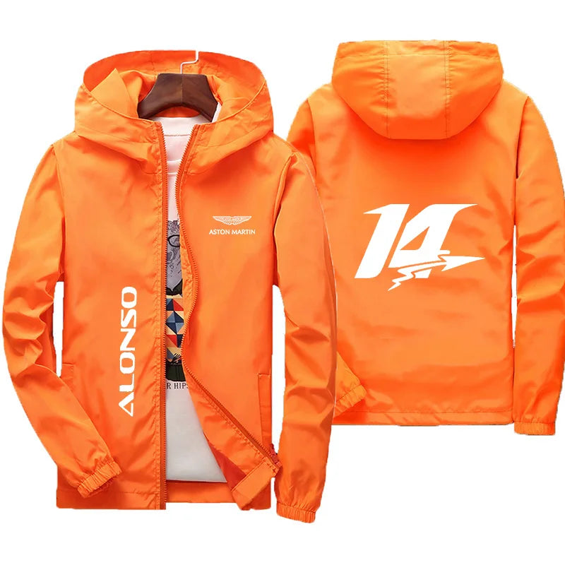2026 new Aston Martin racing spring and autumn zipper jacket, unisex windproof jacket, casual fashion hooded jacket
