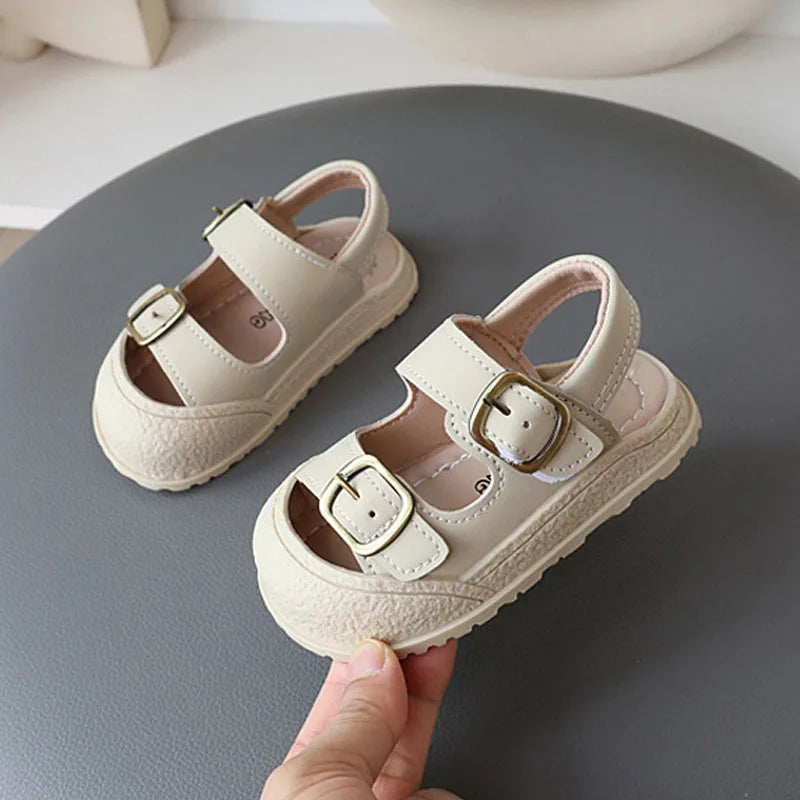 Korean Style Sport Sandal for Children Summer Toddler Shoes Soft-soled Non-slip Student Beach Sandals for Kids Boys Girls H05303