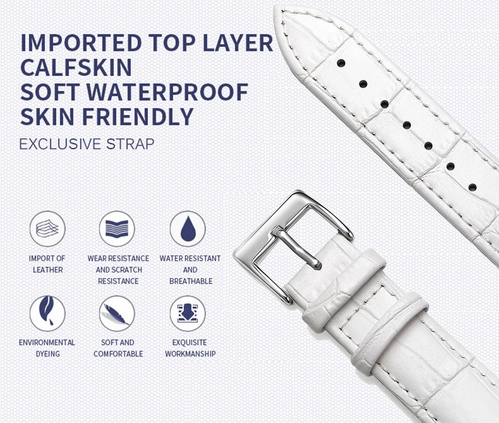 Premium Genuine Leather Watch Band – Multi-Size Wrist Strap