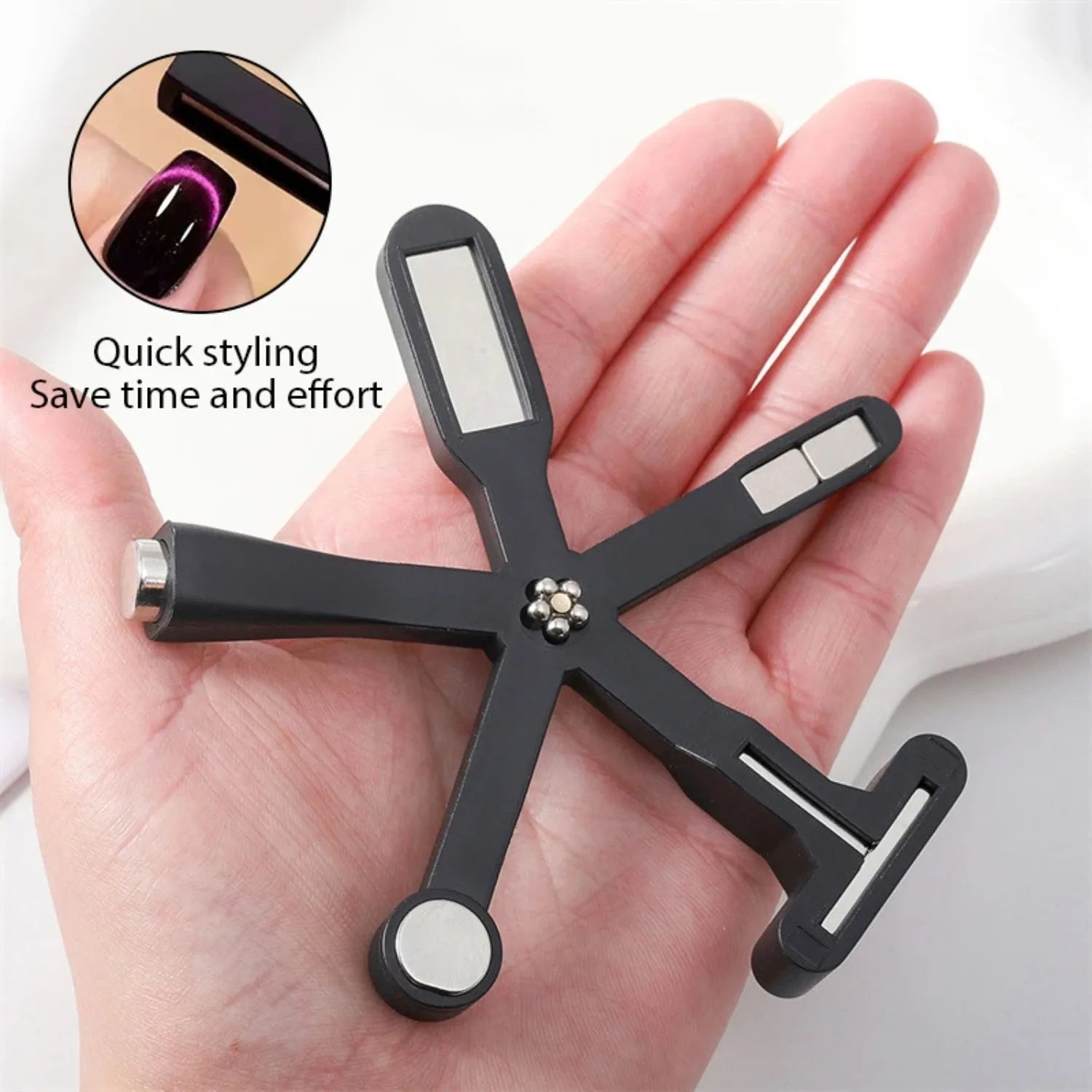 6-IN-1 Strong Magnetic Stick for Cat Magnet Polish Nail Magnet Tool Magnet Pen Nails Art Design Glitter Effect Manicure Tools