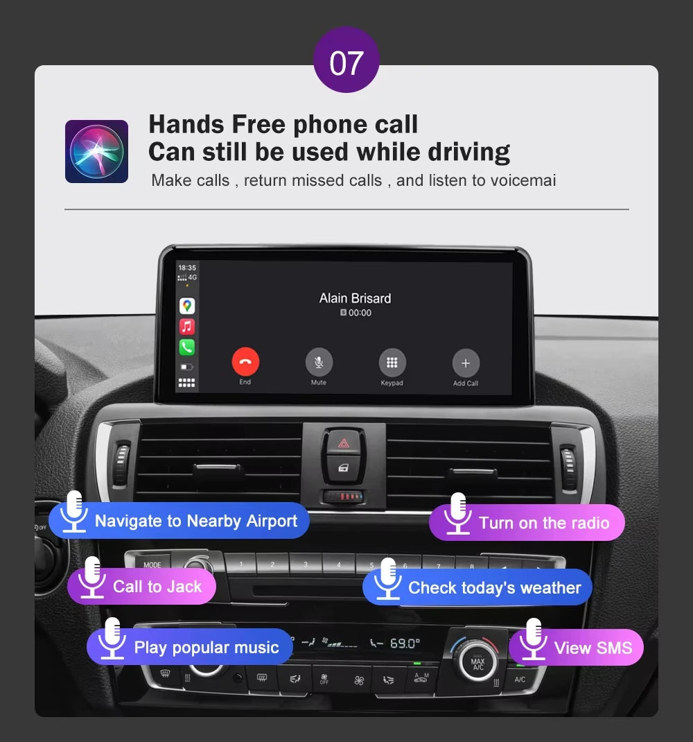 AUTOTOP 10.25â€1920*720 Wireless Carplay Android Auto Car multimedia player for F20 F21 F22 F30 F31 F32 F33 F34 F36 NBT 2013-2017
