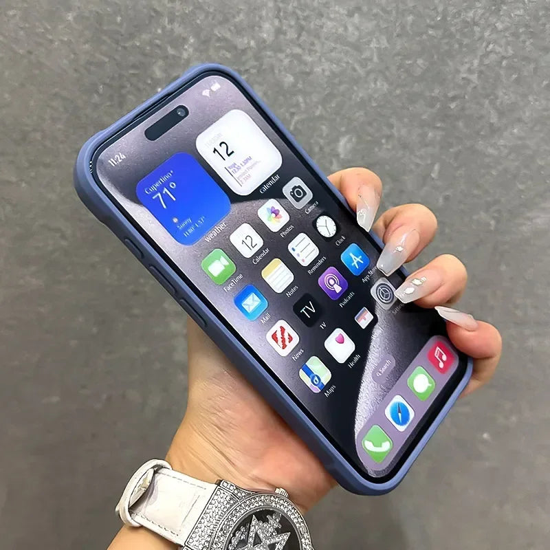 Armor Fold Lens Stand Protect For Magsafe Case For iPhone 16 13 12 14 15 Pro Max Plus Magnetic Wireless Charg Shockproof Cover