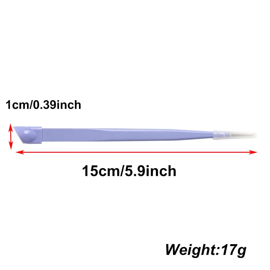 1PC Double Sided Purple Nail Tweezers Silicone Pressing Head Nail Tweezers Sticker Picker Nails Tools Stainless Manicure Tools ﻿