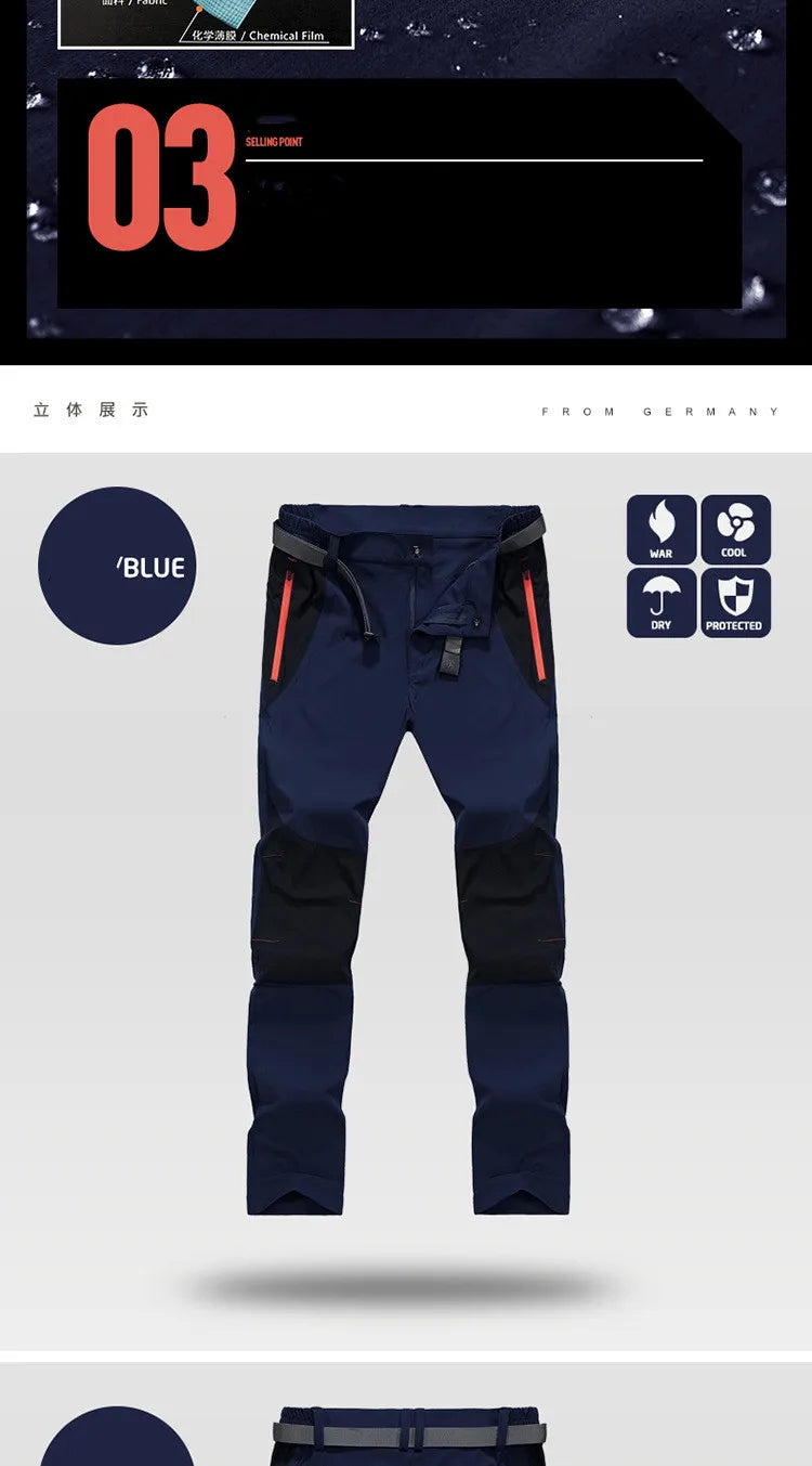 Tactical Waterproof Cargo Pants Men Summer Quick Dry Long Trousers Male Outdoor Sport Trekking Camping Fishing Pants Size M-4XL