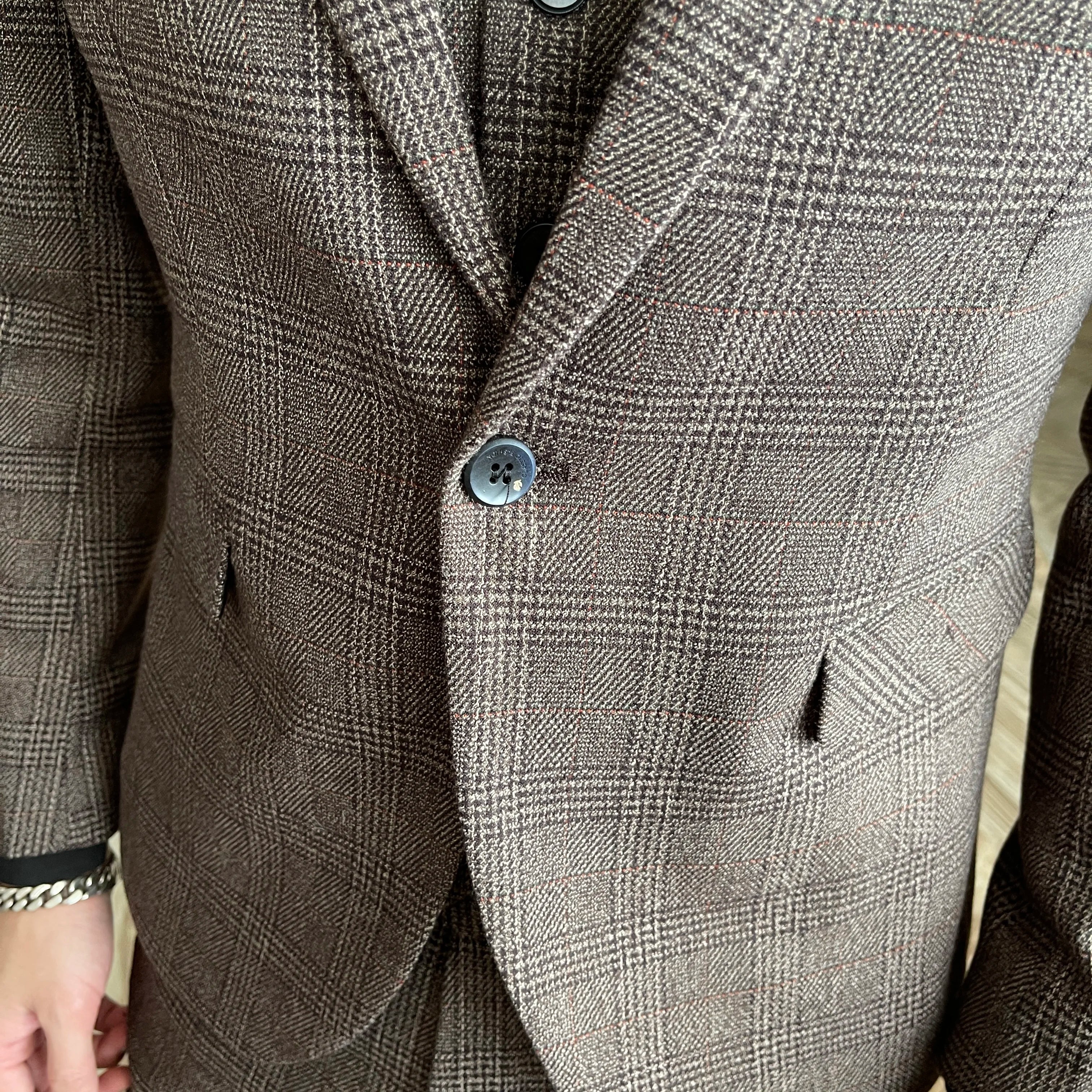 British Korean Style High Quality Modified Plaid Three-Piece Suit for Men - Stylish Business Casual Suit Vest And Trousers Set