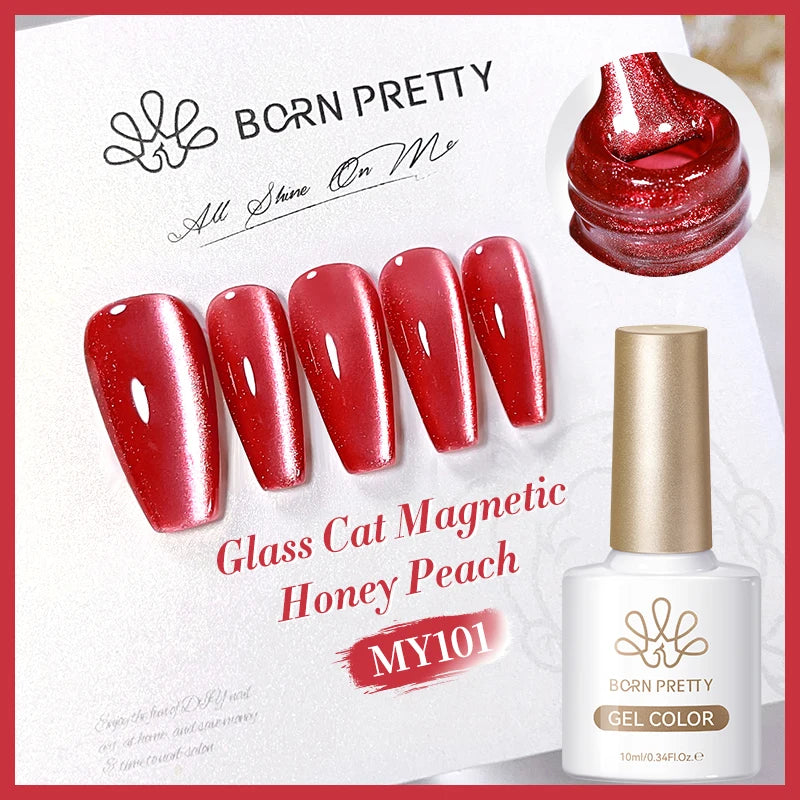 BORN PRETTY Super Holos Cat Magnetic Nail Gel Polish for Nails 10ml Soak Off Holographics Laser Gel Polish Auroras Glimmer Nails