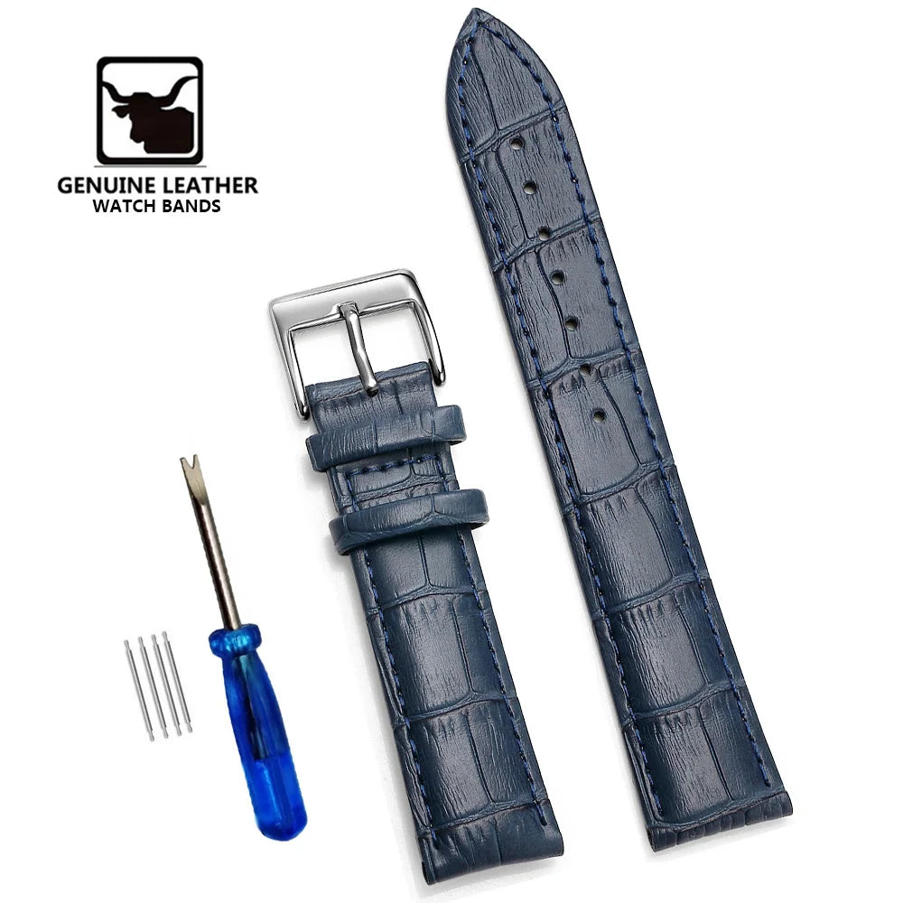 Premium Genuine Leather Watch Band – Multi-Size Wrist Strap