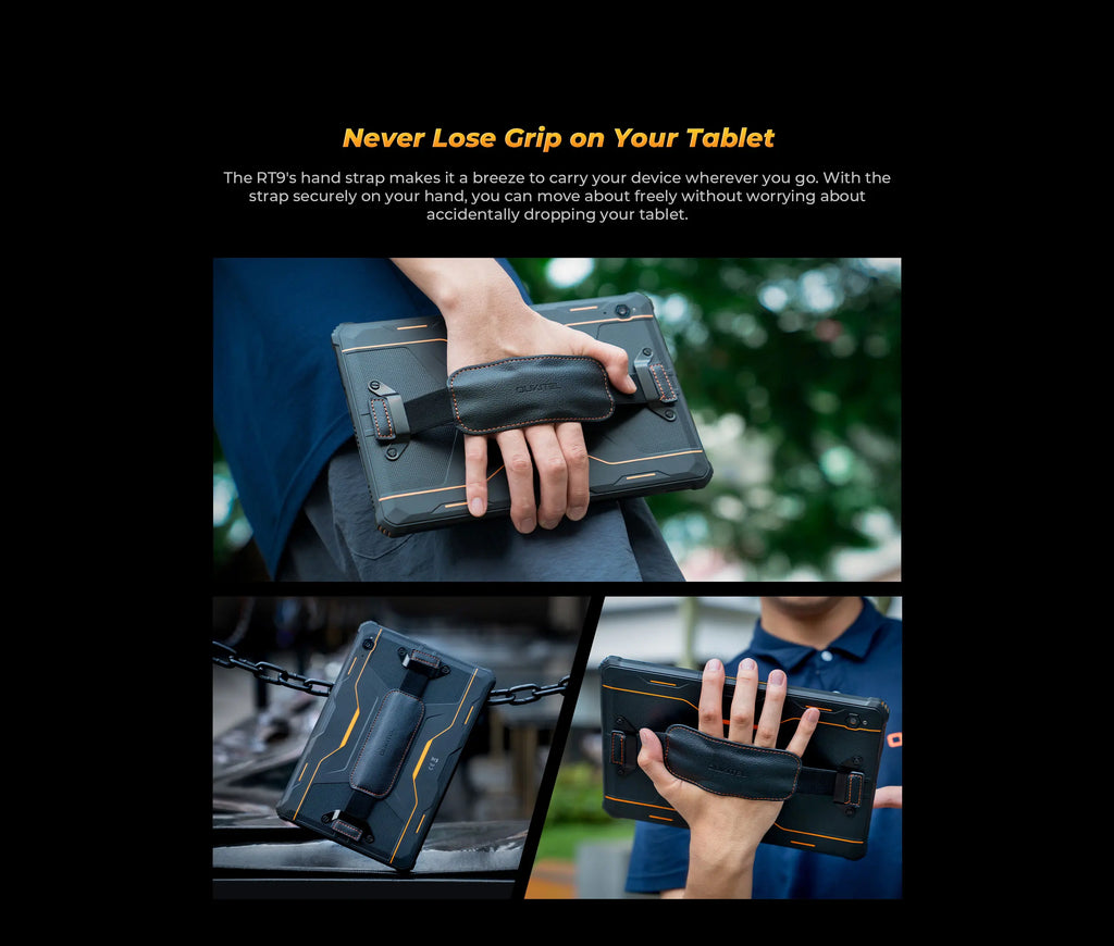 Oukitel RT9 4G Rugged Tablet 10.1" HD Display 24GB RAM 256GB Waterproof Tablet 11000mAh Battery Android 14.0 Tablet PC