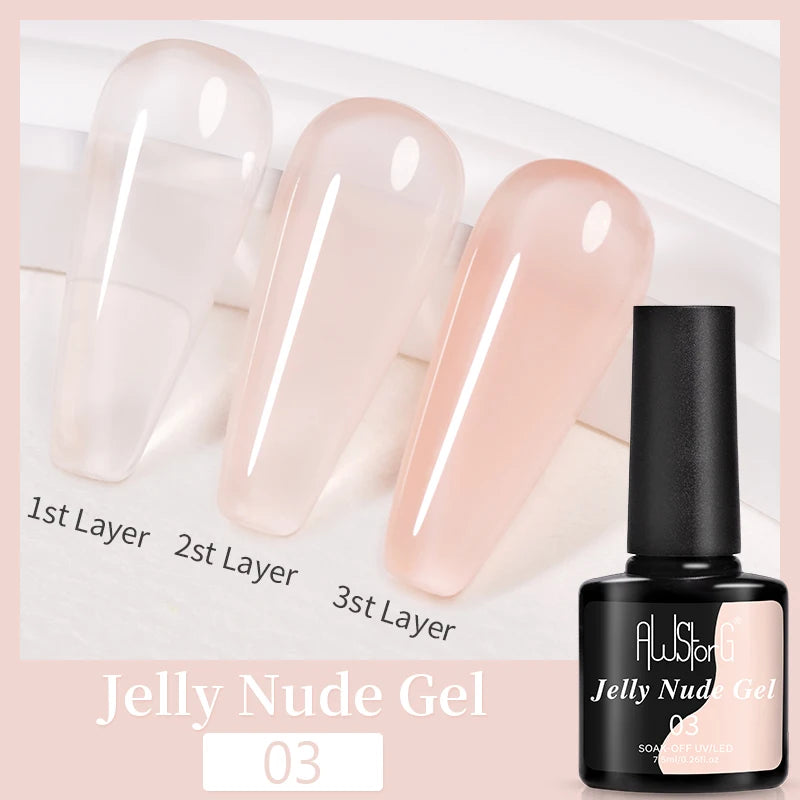 AWStorG 15ML Nail Tips Glue Gel For Falses Nail Tips Fast Extension 3 IN 1 Function Nails Art Transparent Gel Polish Soak Off UV