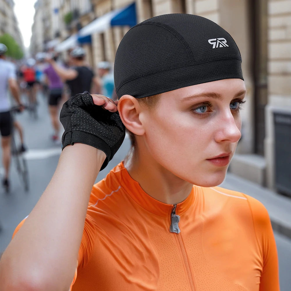 1/2Pcs Quick Dry Cycling Cap Summer Sun Protection Sweat Absorbing Road Bike Helmet Liner Hat Set Breathable Outdoor Riding Gear