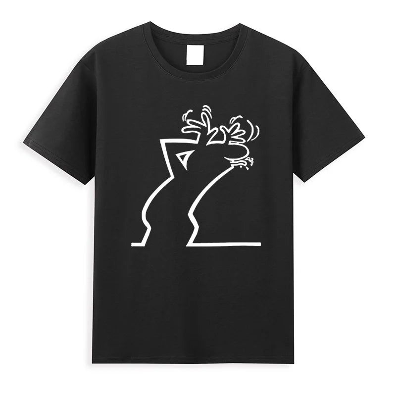 Casual Men's Short Sleeve Round Neck Fashion Cotton Graphic Printed T - Shirts Tops