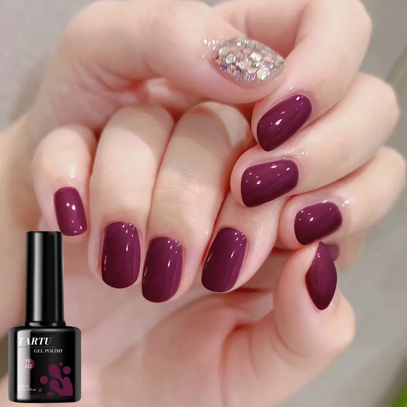 TARTU 8ml Gel Nail Polish Rose Pink Red Gray Burgundy Nails Art Soak Off UV/LED Manicure Semi Permanent gel polish