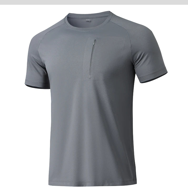 EUMERGX Hiking Short Sleeve T-Shirt For Men Outdoor Quick Dry Functional Cool T-Shirt Camping Climbing Trekking Short Sleeve Tee