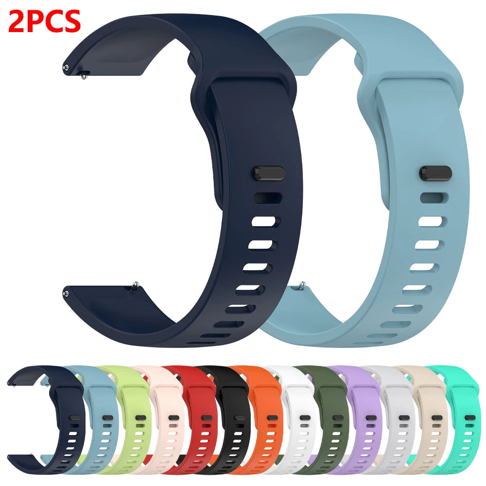 2pecs Watches Strap 22mm For Redmi Watch 5 Active/Lite Soft Silicone Band Sports Wristband For Xiaomi Watch 2 Pro/S4 S1 Bracelet