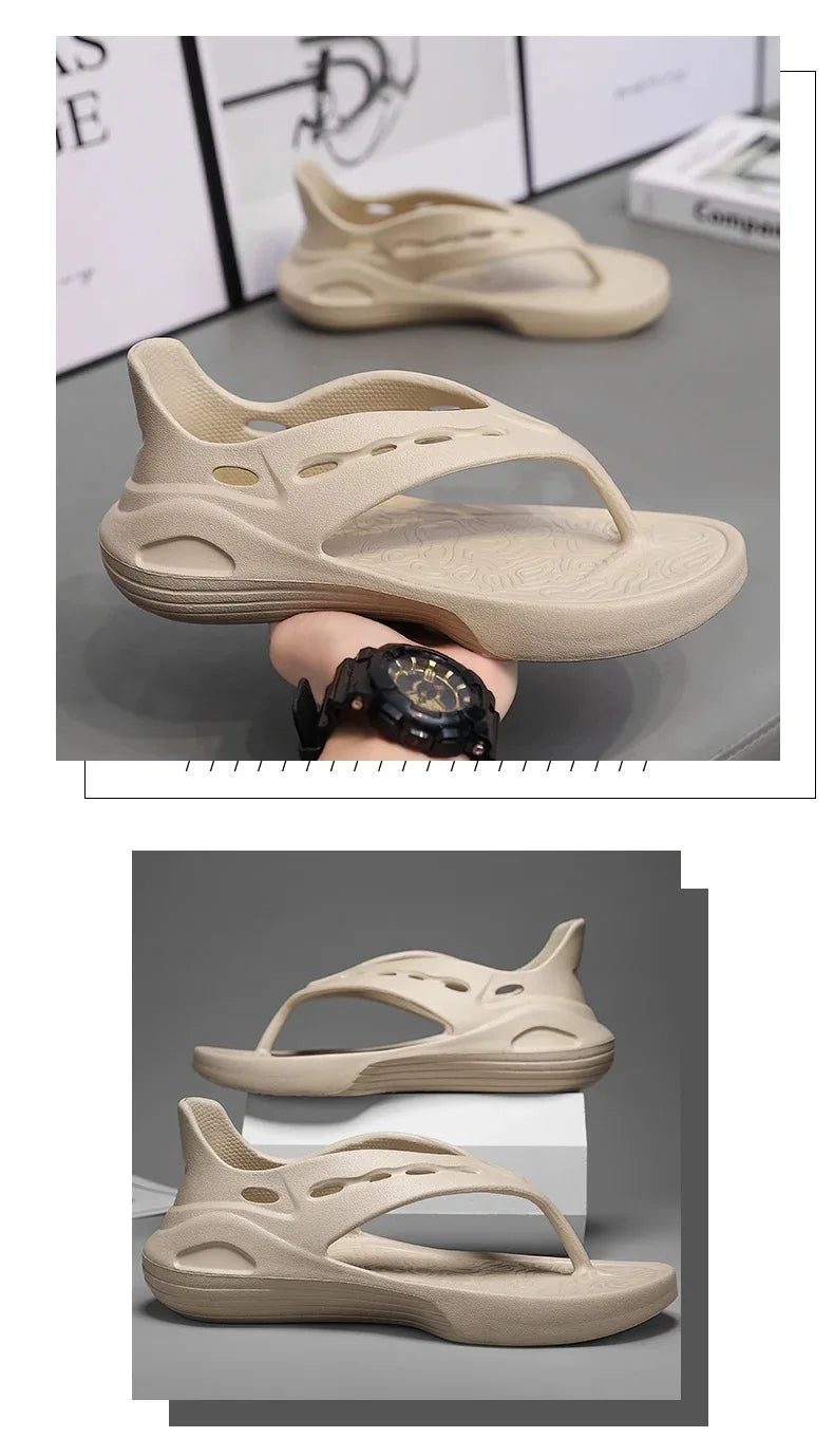 New Design Fashion Mens Flip-flops Casual Shoes Soft Slides Home Slippers Beach Shoes Men Slippers Indoor Outdoor Beach Sandals