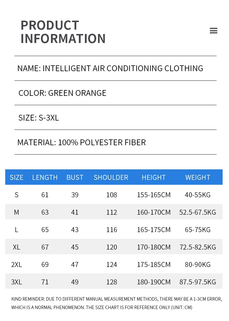 Summer Air-Conditioning Workwear with Fan Cooling, Outdoor Temperature-Reducing Breathable Vest with 4 Fans and Super Large Airf