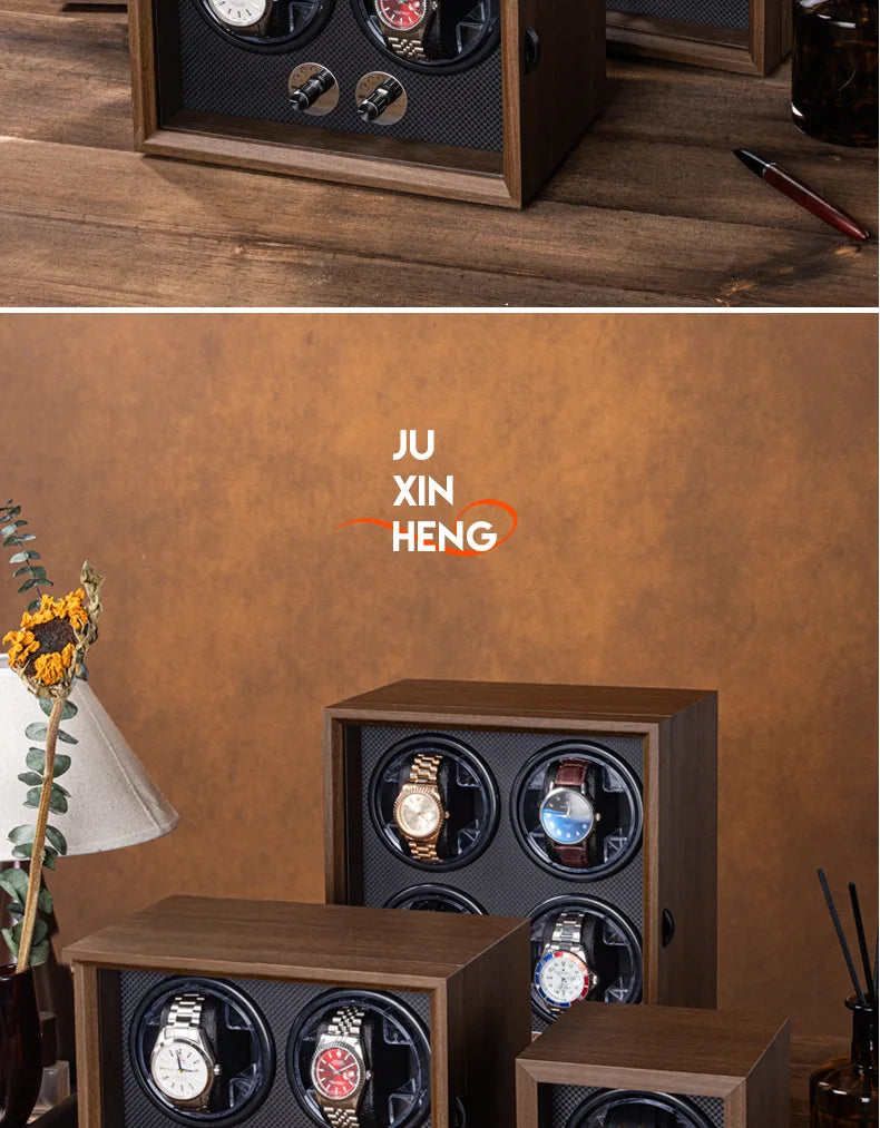 Watch Winders for Automatic Watches witn Light 1slots/2slots/4slots/6slots Watches Rotate Stand 5V-9V,1A-2A USB Cable Connection