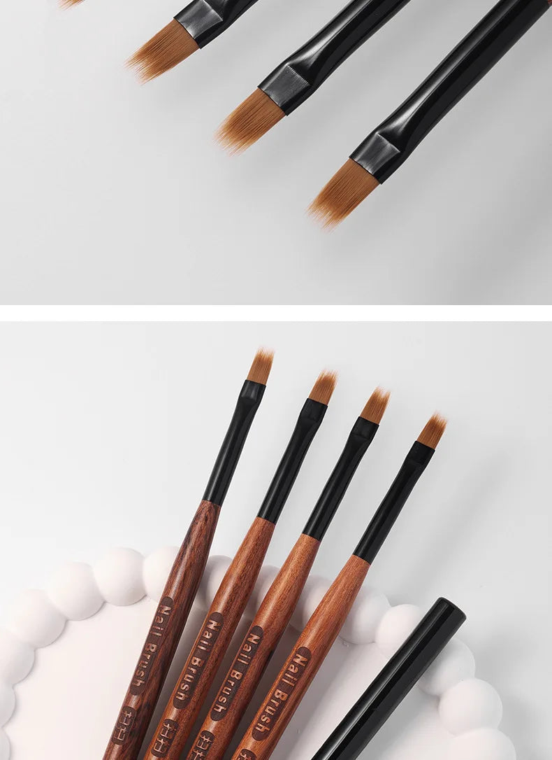 Gradient Nail Art Brush Acrylic Nail Ombre Pen DIY UV Gel Brushes Painting Drawing Flowers Nails Brush Manicure Tools for Salon