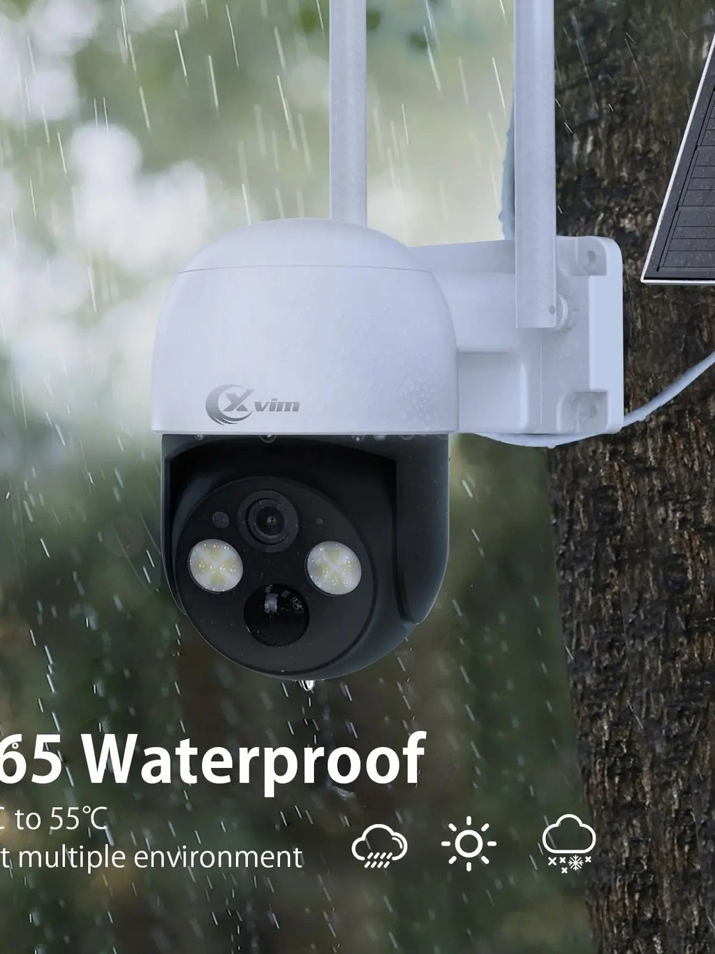 4MP Wireless Security Camera Outdoor WiFi Solar Battery Powered Camera Pan/Tilt Rotate Surveillance Camera Home Protection 2.4G