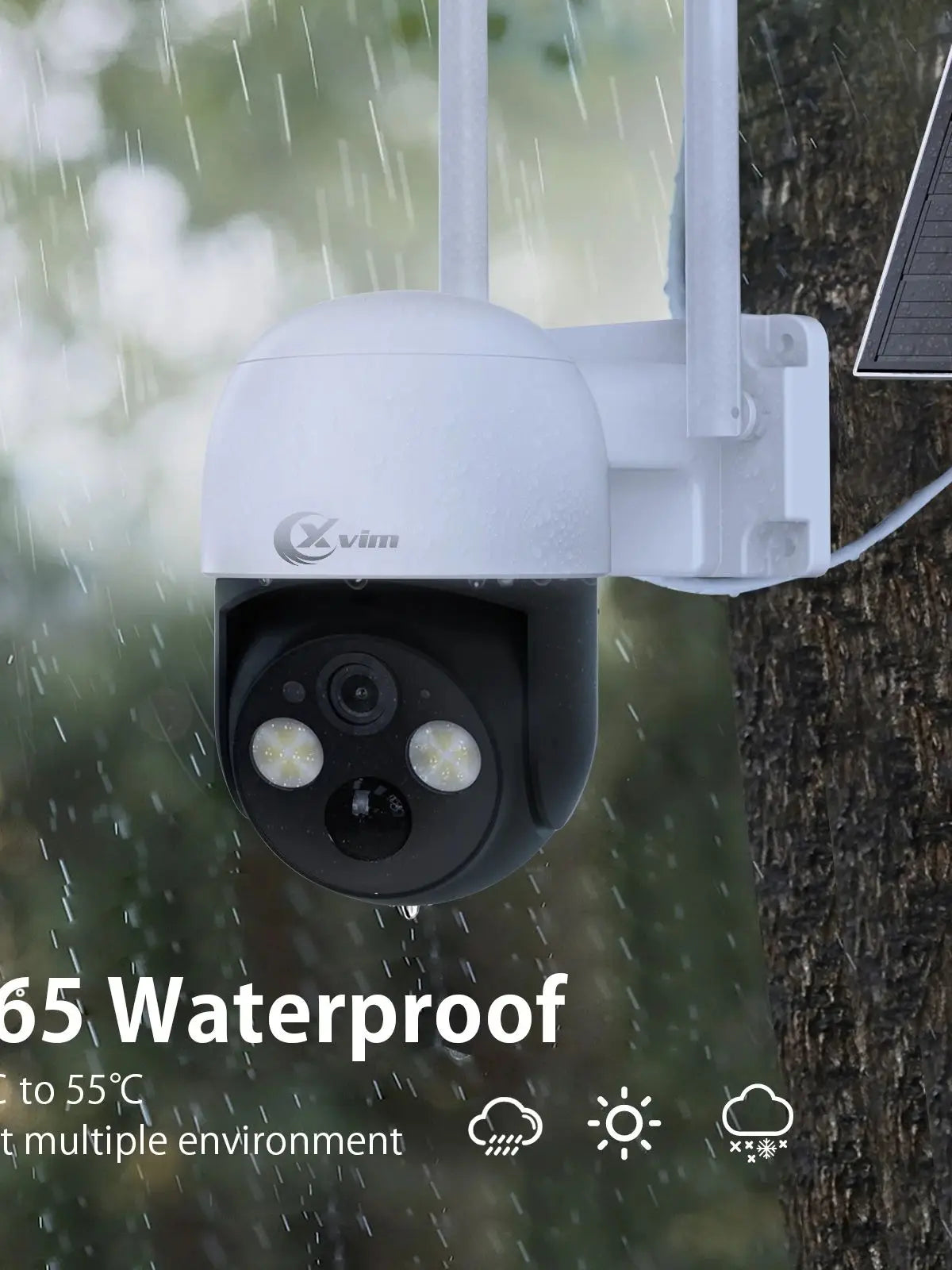 4MP Wireless Security Camera Outdoor WiFi Solar Battery Powered Camera Pan/Tilt Rotate Surveillance Camera Home Protection 2.4G