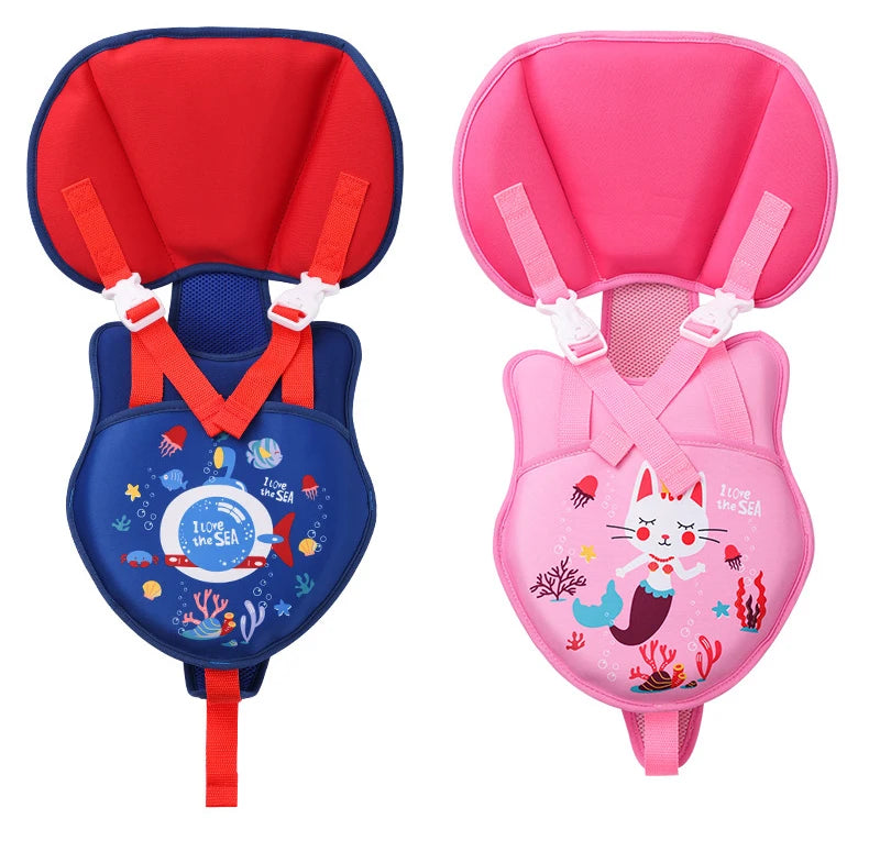 Newborn non inflatable buoyancy swim vest Professional baby neck protection swimming vest Anti rollover baby buoyancy swimsuit