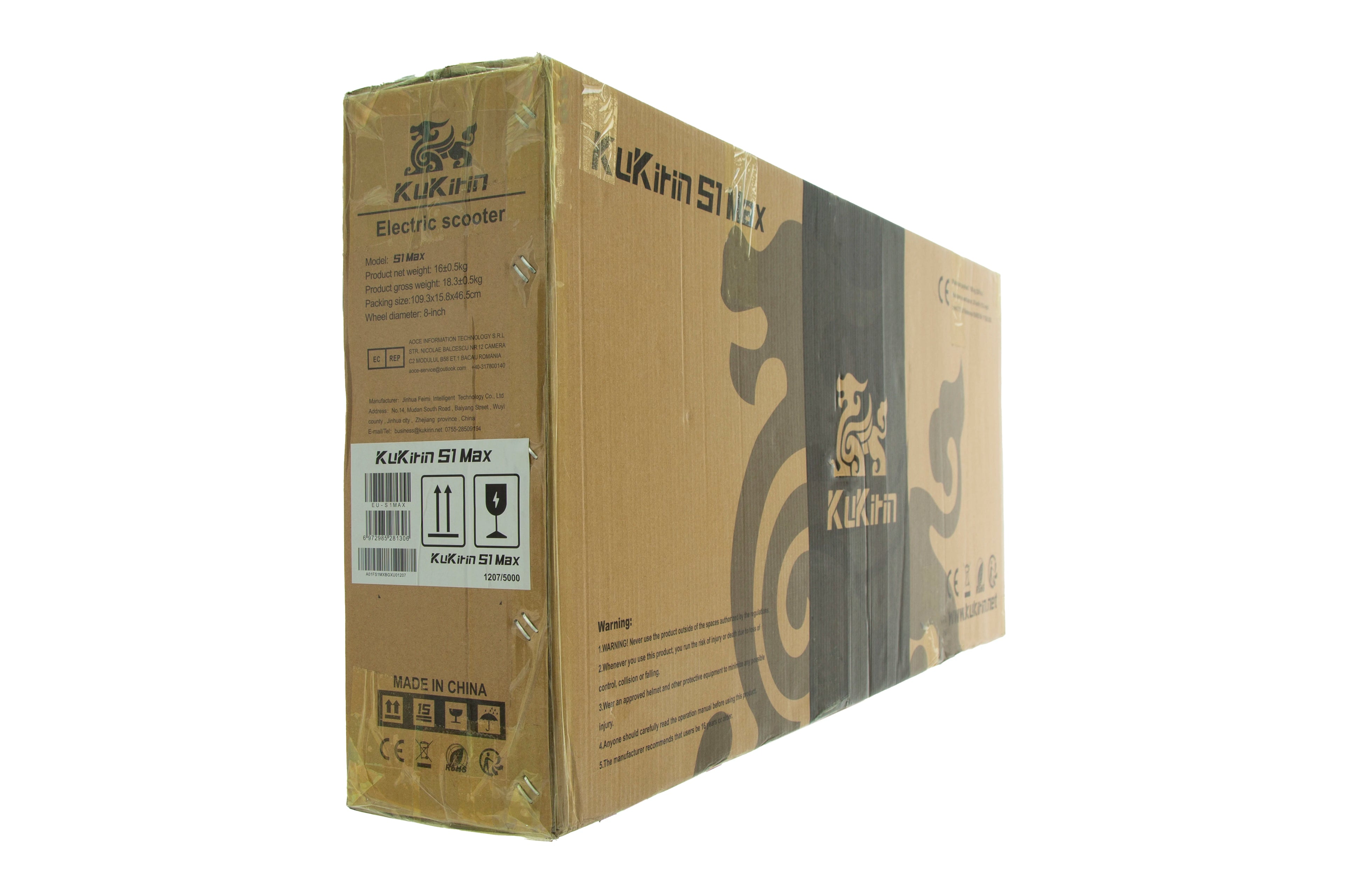 KuKirin S1 Max Adult Electric Scooter 350W Motor All-Terrain Escooter 36V10.4AH Battery 8 Inch Tire Foldable E-Scoote