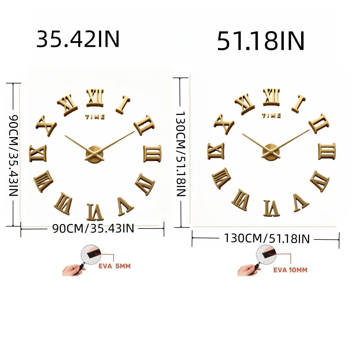 New Modern Design Large Wall Clock 3D DIY Quartz Clocks Fashion Watches Acrylic Mirror Stickers Living Room Home Decor Horloge