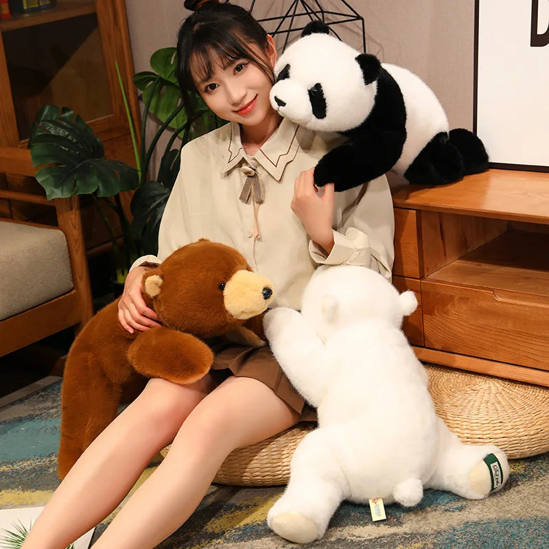 Panda Plush Comfort Soft Animal Plush Raccoon Fox Bear Floor Cushion Birthday Gifts Soft Pillow Toys for Girls Gift Room Decor