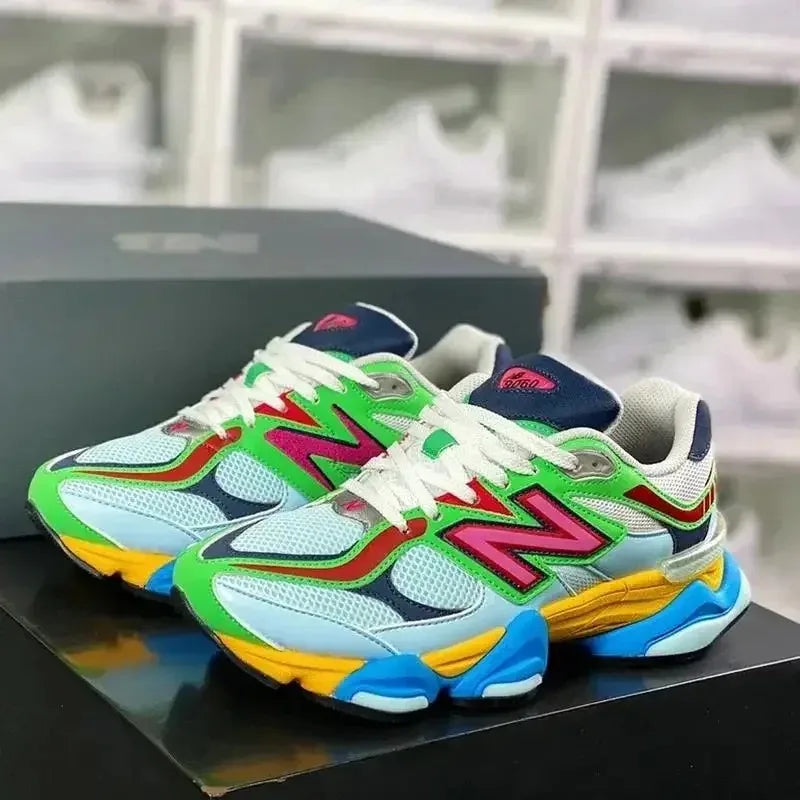 N9060 Reflective Sports Shoes for Men/Women Lightweight Shockproof Running Sneakers Unisex Low-Top Outdoor Athletic Shoes 36-45