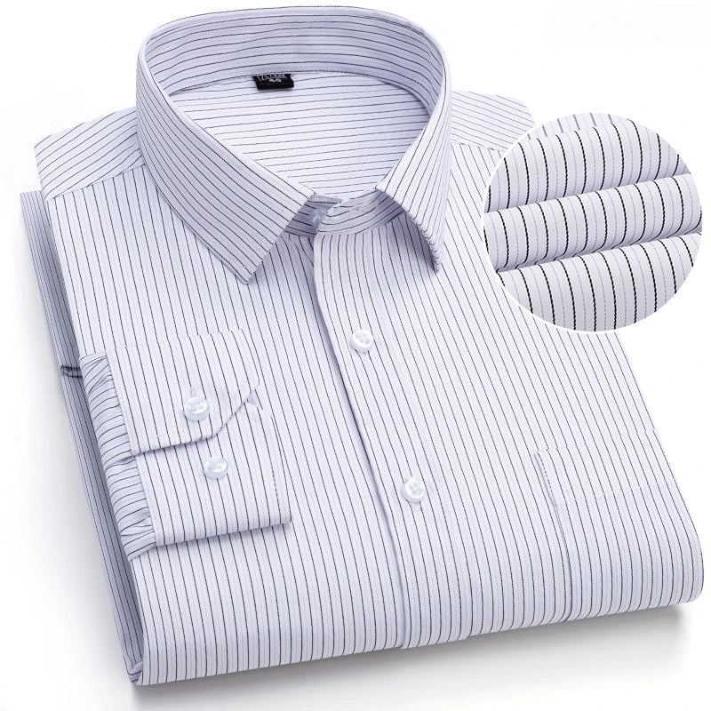 New in shirt elegant 40%cotton long-sleeve shirts for men slim fit Casual plain shirt plaid designer tops houndstooth clothes