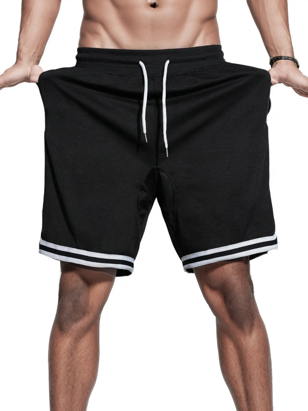 Men's Summer Loose Fit American Style Basketball Shorts - Thin Mesh, Quick - Dry for Sports Running and Casual Wear