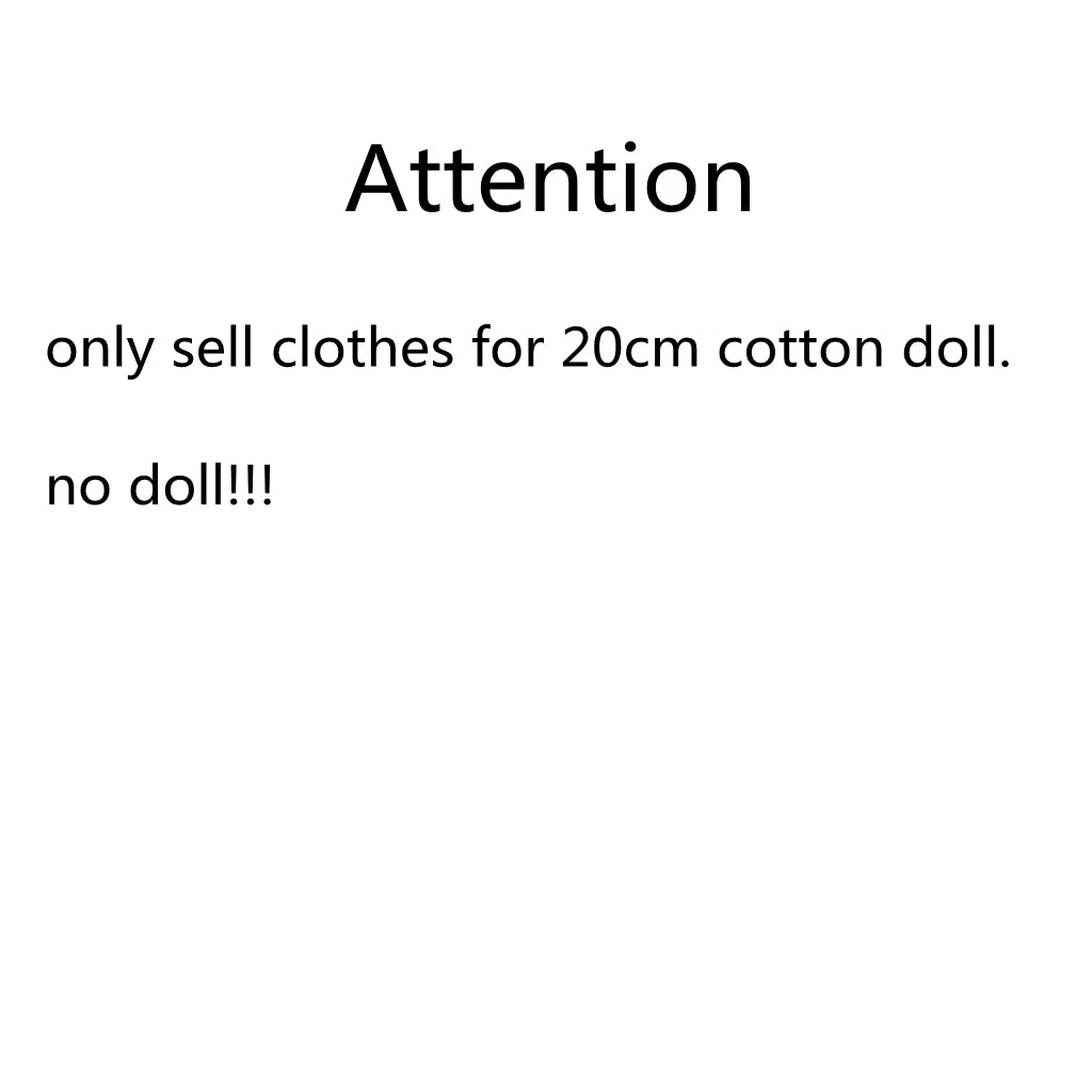 20cm Cotton Doll Clothes Cute Dress Lolita Vintage Doll Clothes for Plush Doll Idol Dolls For Cotton Stuffed Dolls  Accessories