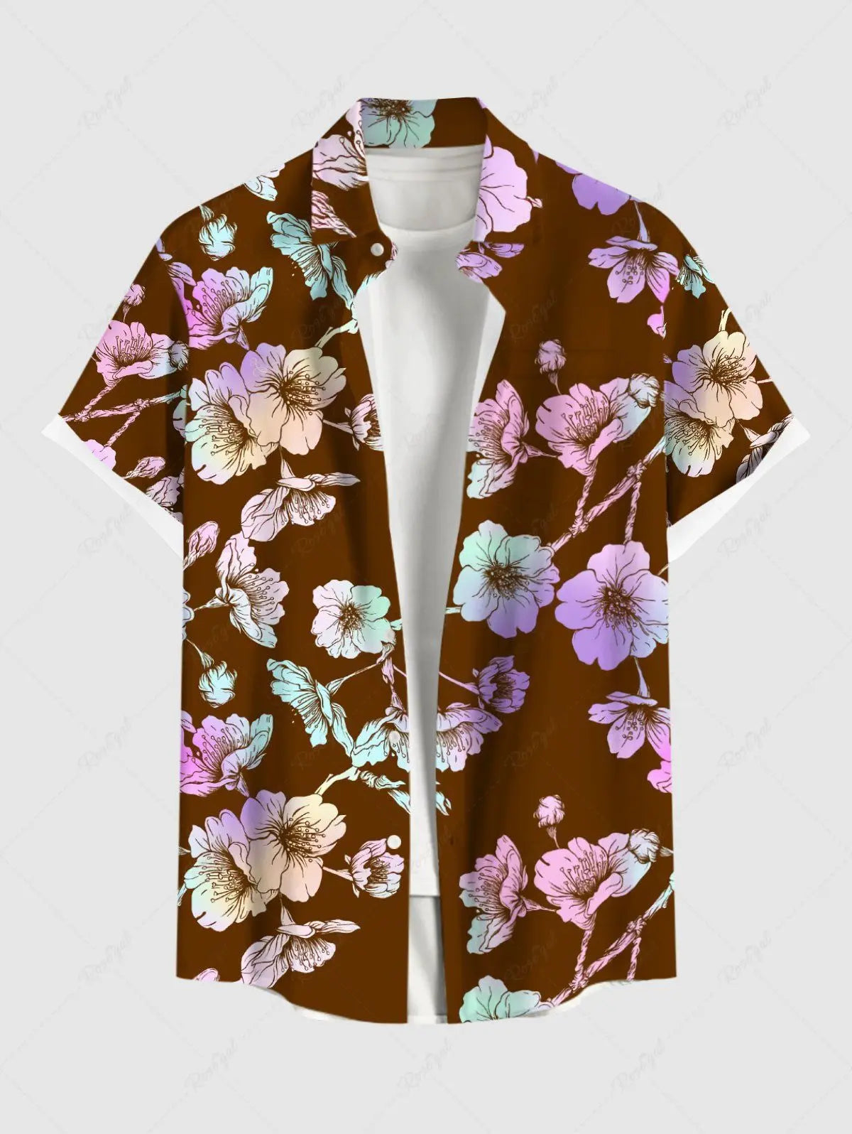 Summer Plus Size Men's Shirt 3D Prints Hawaiian Shirts Button Up Beach Vacation Shirts Short Sleeve Shirts Casual Shirts For Men